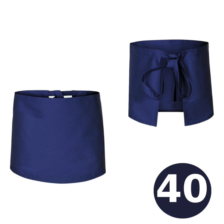 Lange Kochschürze dunkelblau 40cm