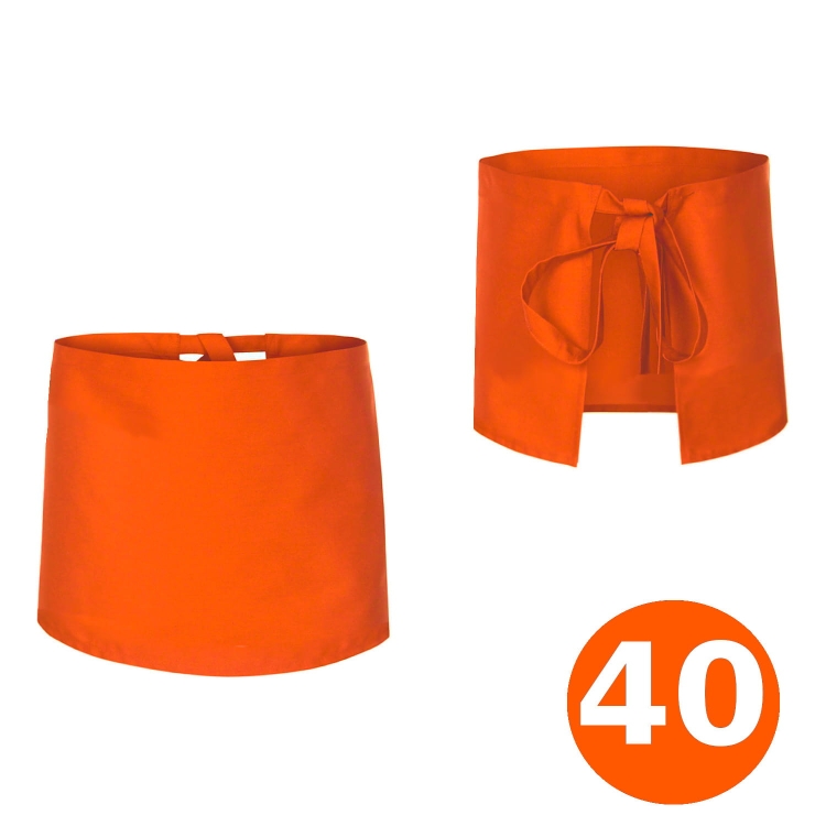 Lange orange Bartschürze 40cm