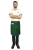 Grüne Kellnerschürze für Barkeeper mit einer Länge von 60 cm.