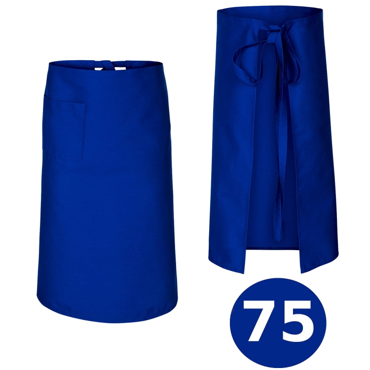 Lange bartending Schürze in Kornblumenblau, 75 cm