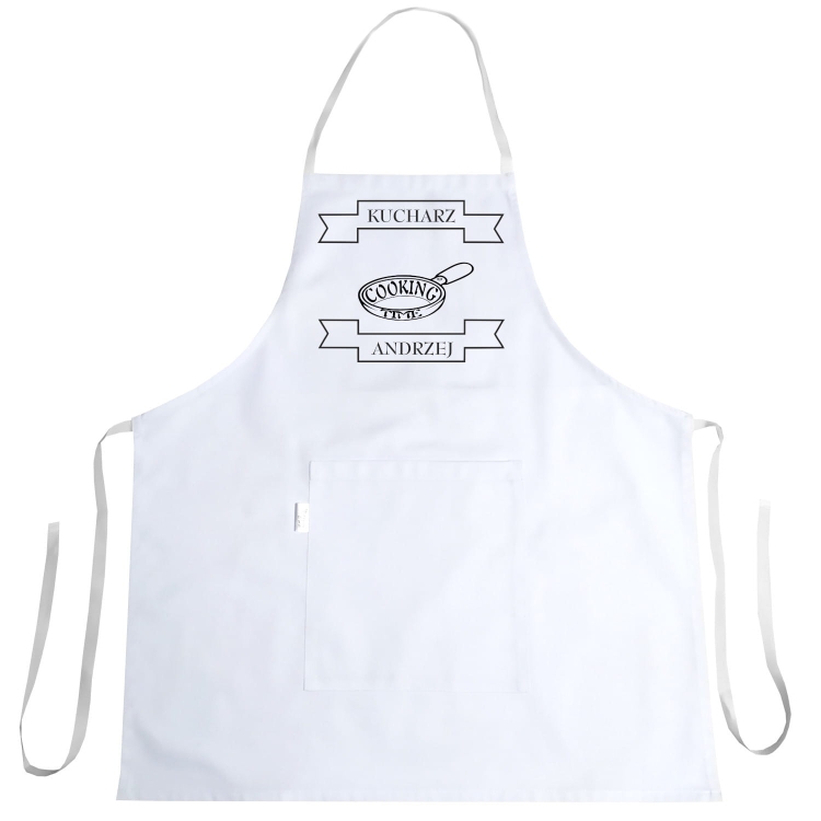 Küchenschürze mit Aufdruck "Cooking Time"
