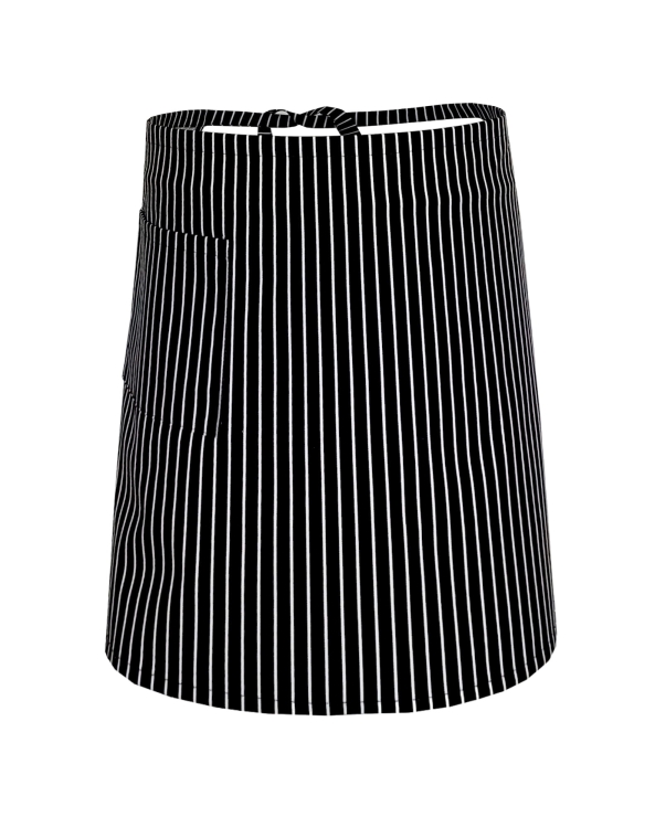 Schürze schwarz, lang. 50 cm