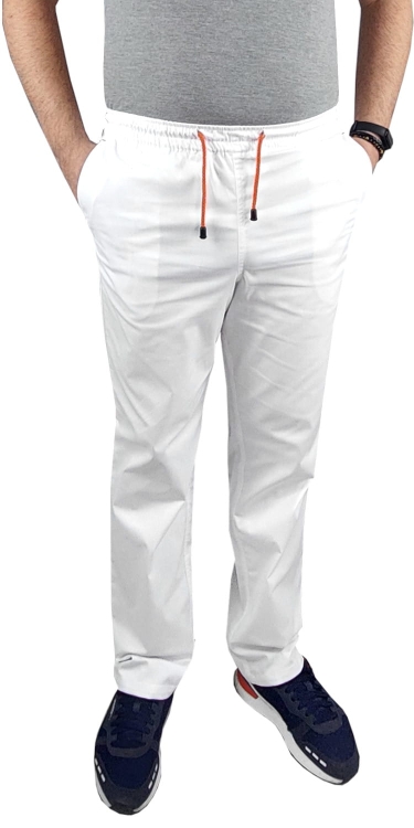 Weiße Herren medizinische SLIM-Hosen