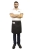 Schwarze Barkeeper-Schürze, Länge 50 cm