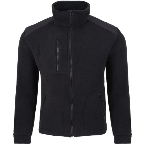 Schwarzer Fleece-Pullover