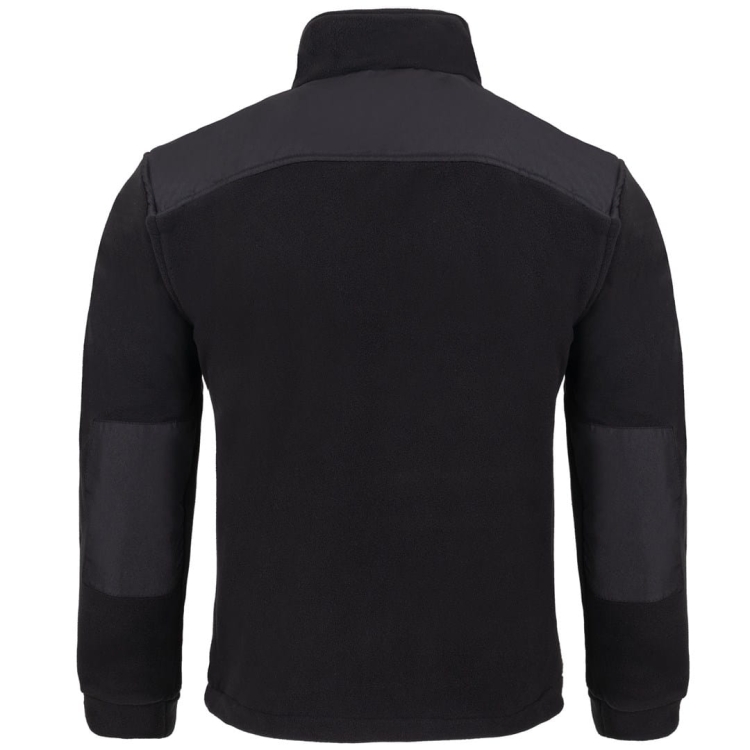 Fleecejacke mit orangen Einsätzen in Schwarz