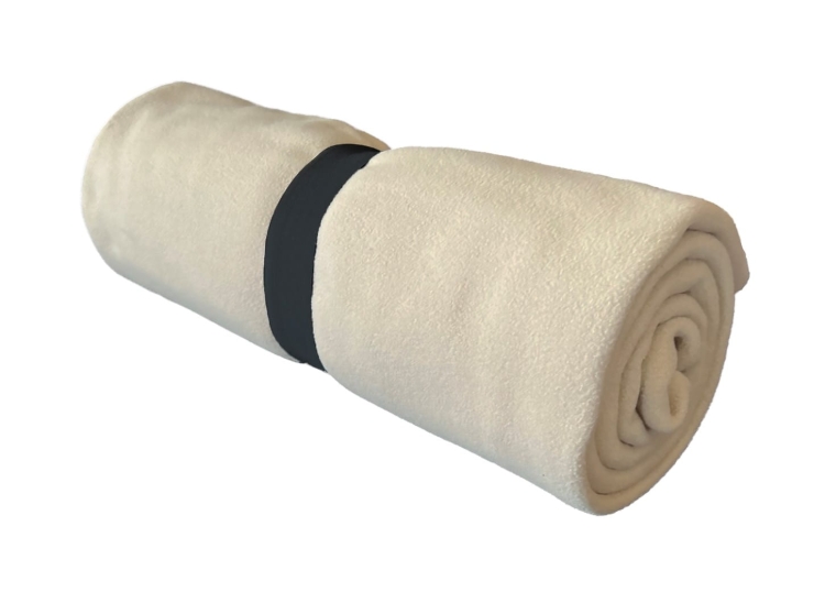 Beige Fleece-Decke für jeden Anlass