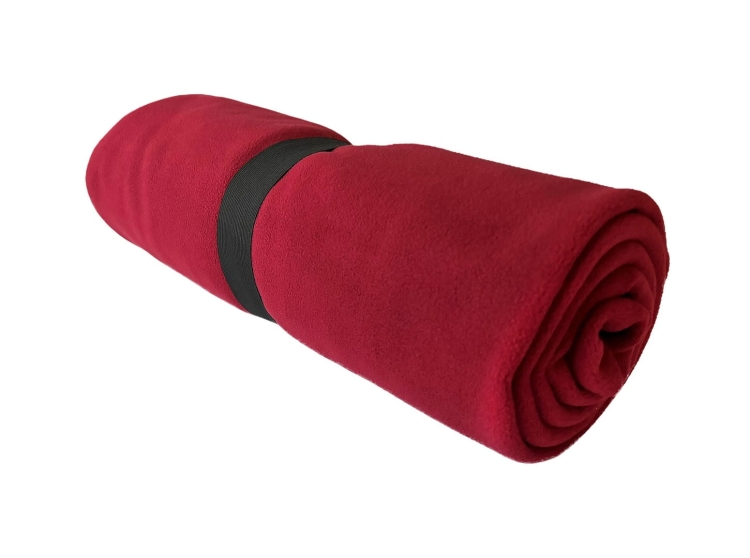 Bordeauxfarbene Fleece-Decke für jeden Anlass