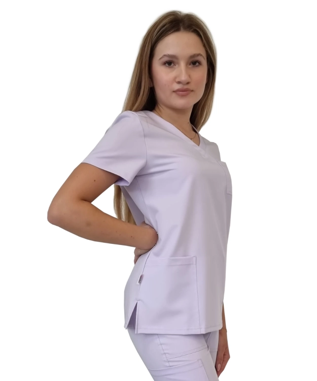 Wrzosowa bluza medyczna damska Casual Premium