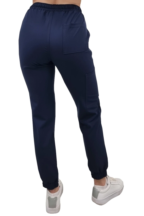 Casual Premium joggery medyczne w kolorze ciemnym granatowym