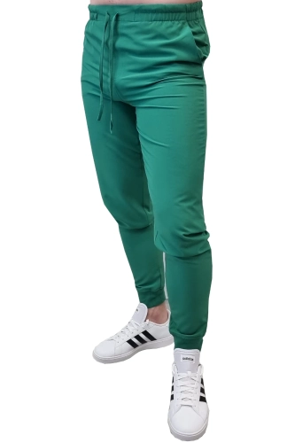 Elastyczne spodnie medyczne zielone Comfort Fit męskie