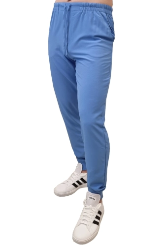 Elastyczne spodnie medyczne Comfort Fit męskie w niebieskim kolorze