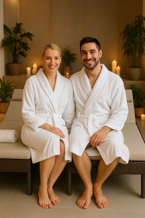 Bequemer Prestige-Hotelbademantel aus Baumwolle