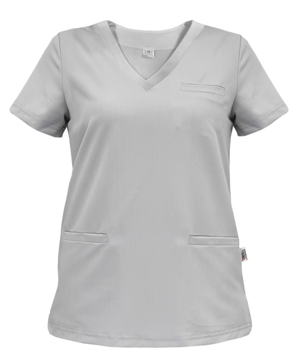 Premium bluza medyczna damska kolor szary