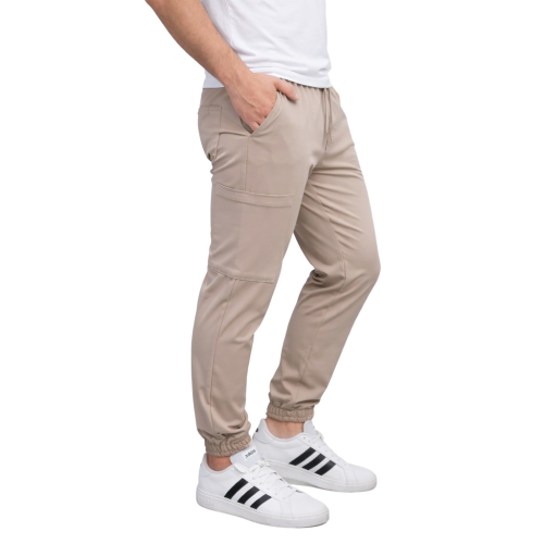 Męskie spodnie medyczne Cherokee Stretch w kolorze beżowym