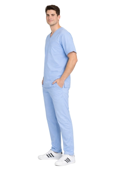 Medizinische / chirurgische Herrenbekleidung 100% Baumwolle – Farbe Blau
