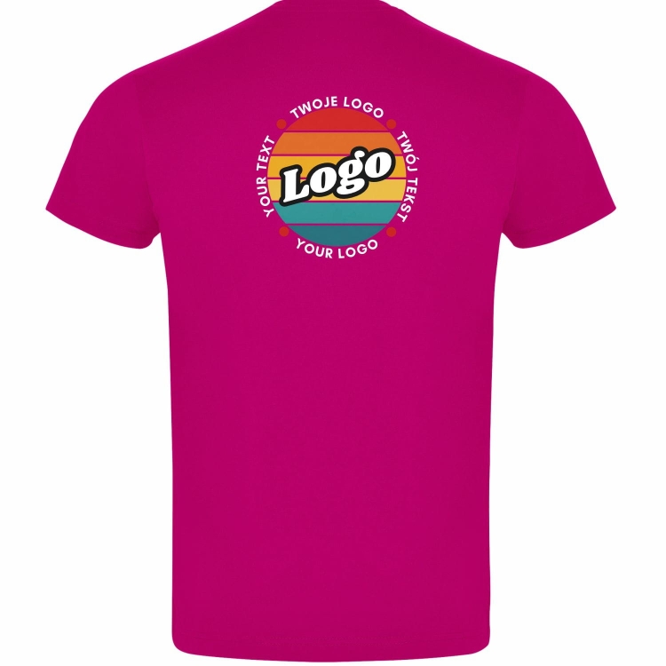 T-shirt koszulka fuksja personalizowana Twój własny nadruk logo kreator online tył.jpg