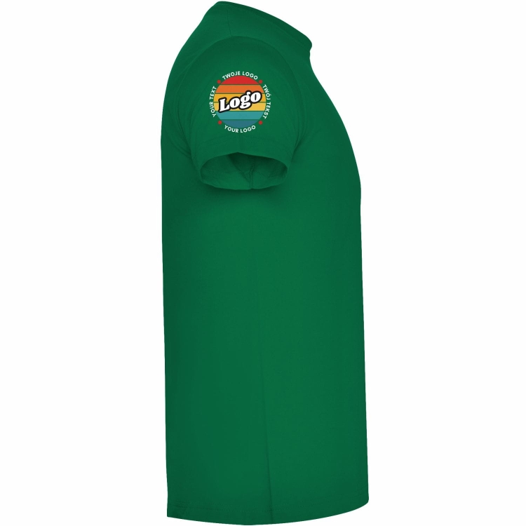 T-shirt koszulka zielona personalizowana Twój własny nadruk logo kreator online prawy bok.jpg