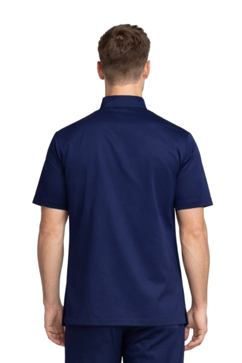 krótki rękaw granatowa bluza kucharska na napy