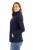 Bluza polarowa damska polar zapinany na zamek granatowy widok z boku.png
