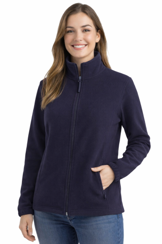 Bluza polarowa damska polar zapinany na zamek granatowy.png