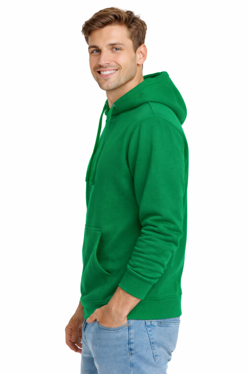 Bluza-dresowa-męska-z-kapturem-i-kieszeniami-kolor-zielona-widok-z-boku.png