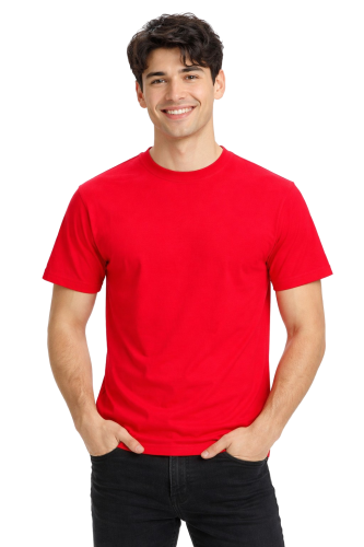 T-shirt męski z krótkim rękawem gramatura 190g czerwony.png