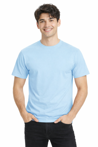 T-shirt męski z krótkim rękawem gramatura 190g jasny niebieski.png