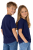 T-shirt dziecięcy dla chłopca i dziewczynki kolor granatowy widok z boku.png