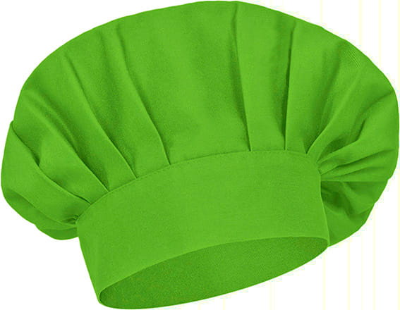 Czapka kucharska szefa kuchni unisex zielona mockup.jpg