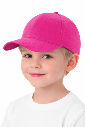 Czapka dziecięca dla chłopca i dziewczynki zapinana na rzep 290g z wywietrznikami fuksja.png
