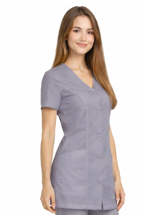 Damski żakiet CASUAL PREMIUM medyczny w kolorze ciemnego szarego