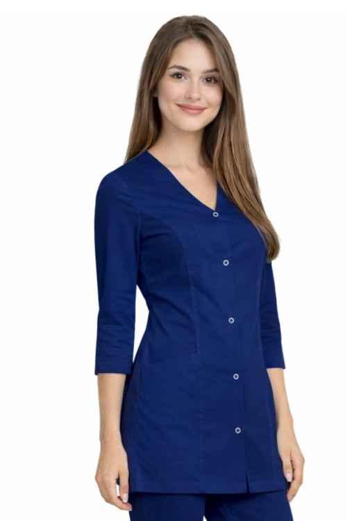 CASUAL PREMIUM żakiet medyczny granatowy rękaw 3/4