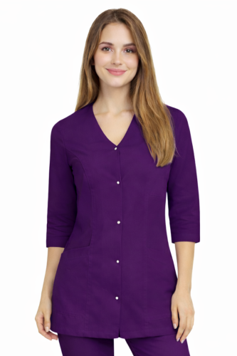 Żakiet medyczny CASUAL PREMIUM fioletowy z rękawem 3/4