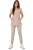 Komplet medyczny damski beżowy  – scrubs CASUAL PREMIUM-przód.png