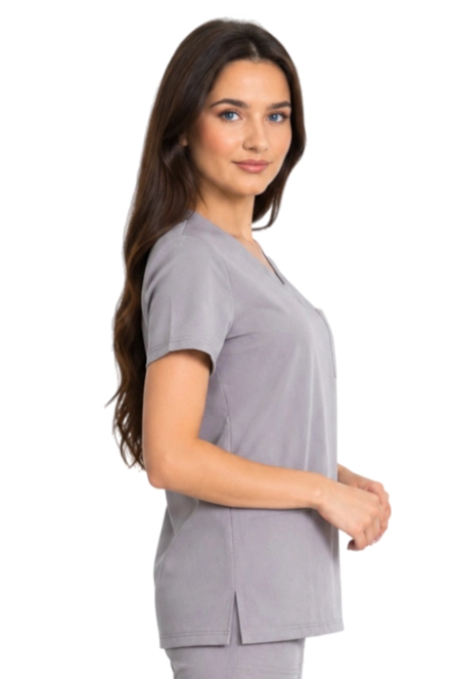 Casual Premium damska bluza medyczna szara_bok.png