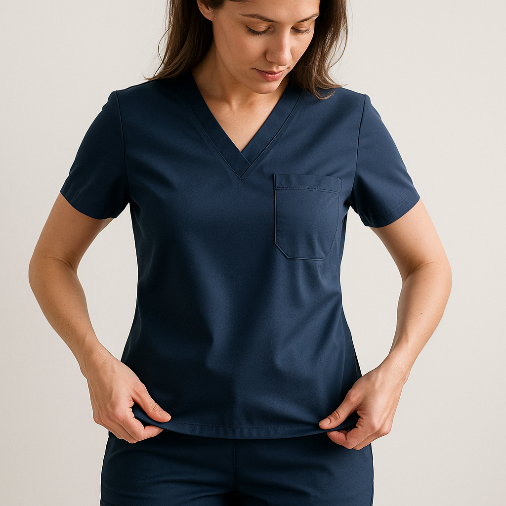 Wie wählt man die Länge einer medizinischen Arbeitsjacke, damit sie sich während der Arbeit nicht hochrollt?